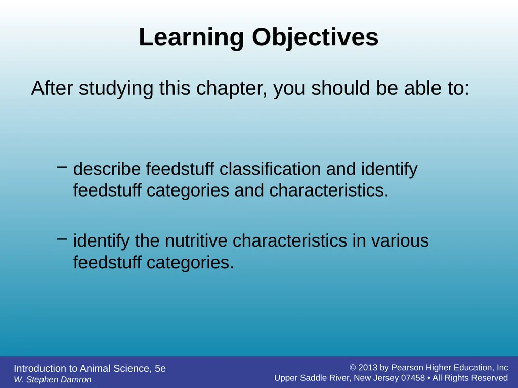 Feedstuffs Classification Chapter 7 W. Stephen - slide 2 of 35