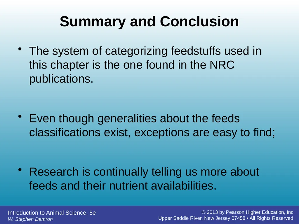 Feedstuffs Classification Chapter 7 W. Stephen - slide 35 of 35