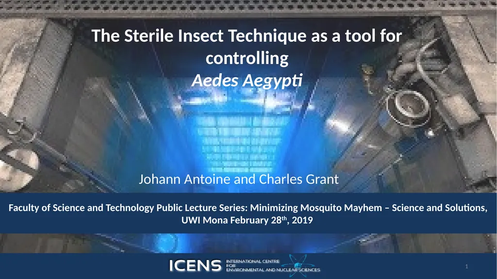 1 The Sterile Insect Technique as a tool for - slide 1 of 13