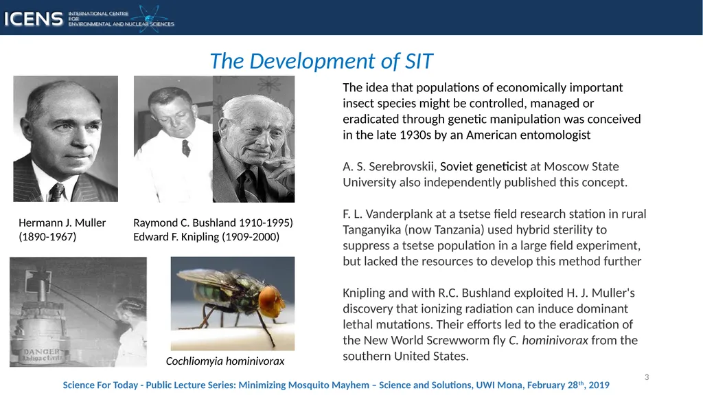 1 The Sterile Insect Technique as a tool for - slide 3 of 13
