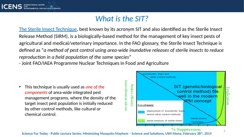 1 The Sterile Insect Technique as a tool for - slide 2 of 13