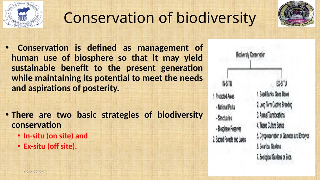Bio-diversity uses, threats and conservation Dr. - slide 16 of 23