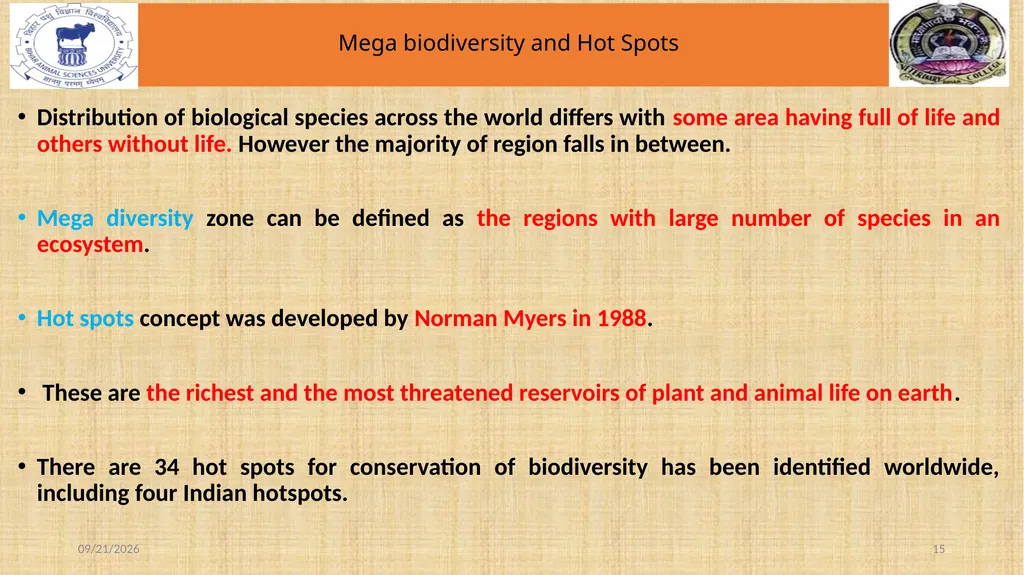 Bio-diversity uses, threats and conservation Dr. - slide 15 of 23
