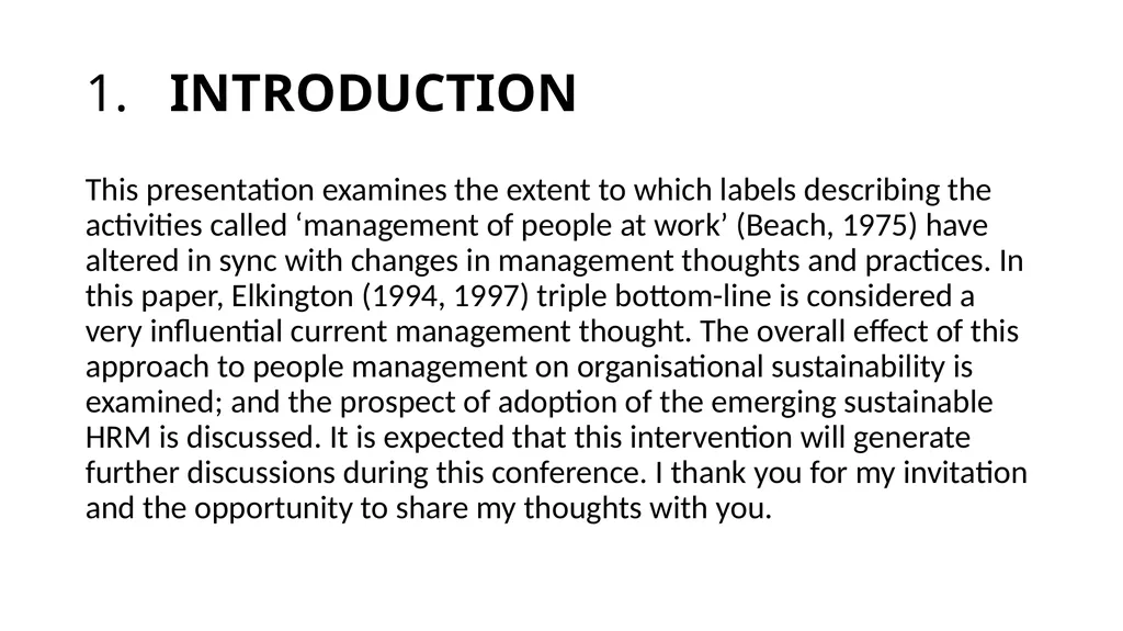 SUSTAINABILITY ISSUES AND NEW DEFINITIONS OF - slide 2 of 43