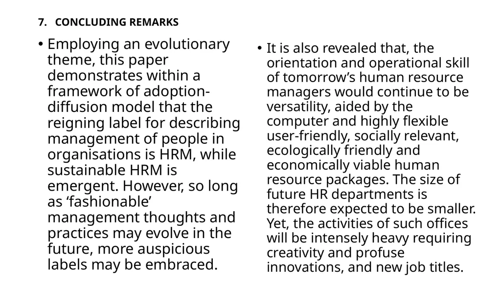 SUSTAINABILITY ISSUES AND NEW DEFINITIONS OF - slide 41 of 43