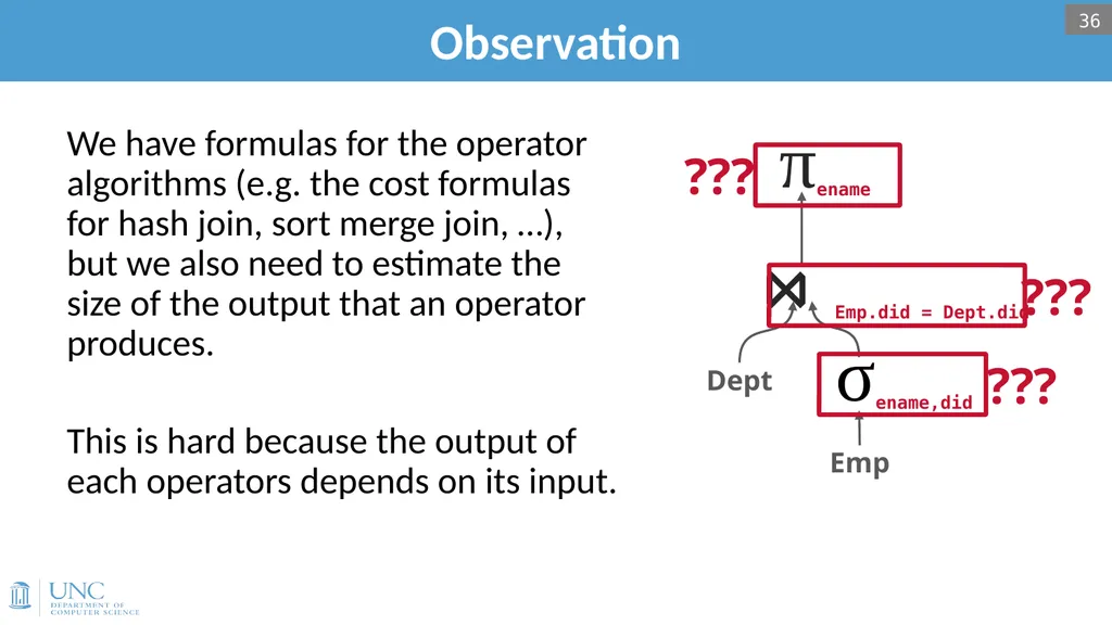 Lecture 15: Query Optimization 1 Announcements - slide 34 of 49
