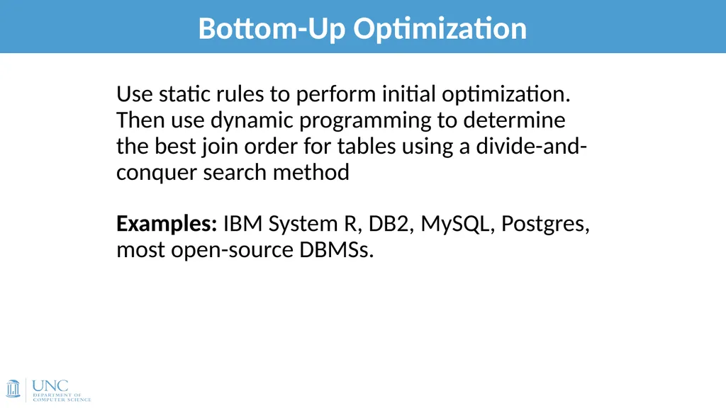 Lecture 15: Query Optimization 1 Announcements - slide 21 of 49