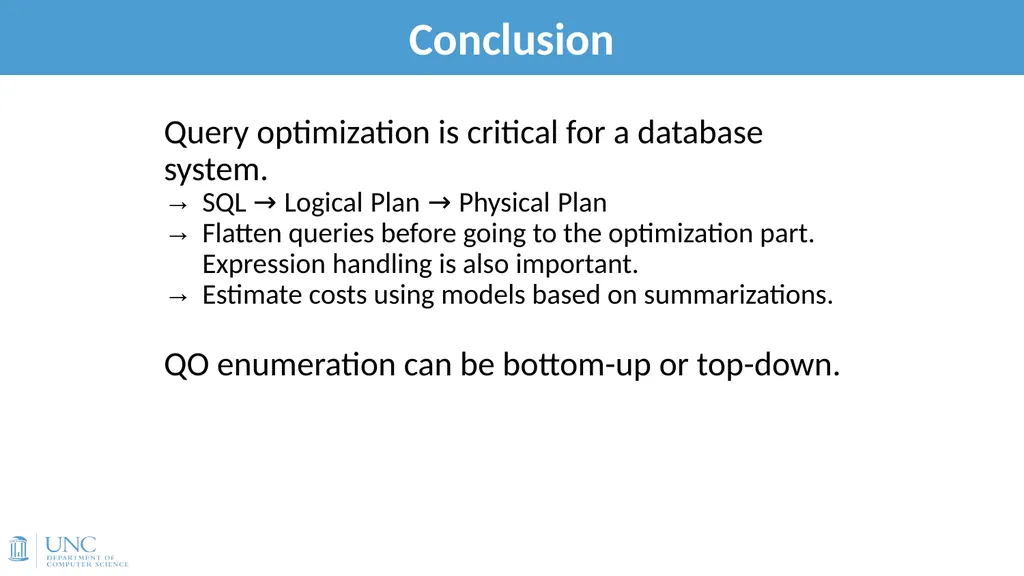 Lecture 15: Query Optimization 1 Announcements - slide 48 of 49