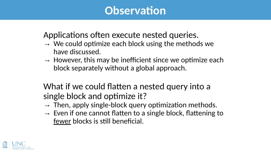 Lecture 15: Query Optimization 1 Announcements - slide 27 of 49