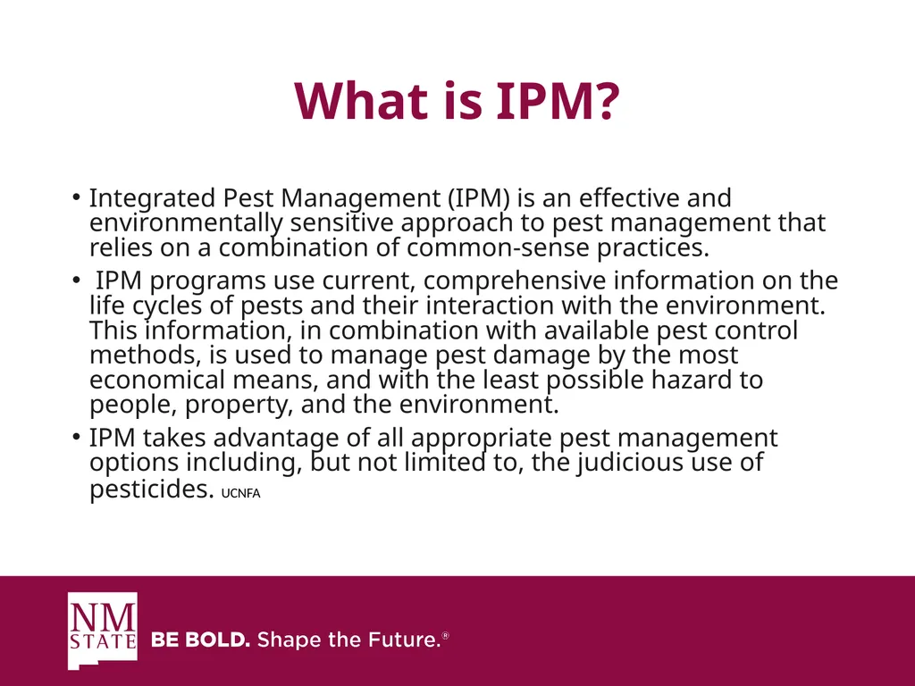ITEGRATED PEST MANGAGEMENT SIMPLIFIED Presented by - slide 3 of 25