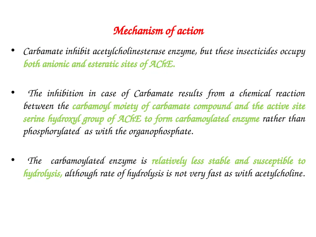 Carbamate Insecticides Dr. Kumari Anjana Assistant - slide 7 of 13
