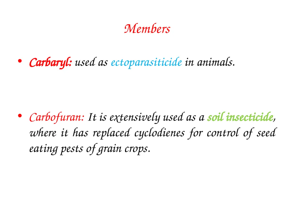 Carbamate Insecticides Dr. Kumari Anjana Assistant - slide 11 of 13