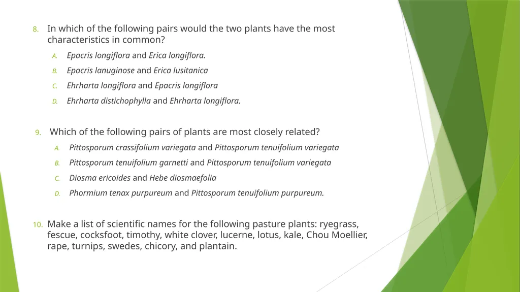 The Role of Plant Biology in Agribusiness. Level 2 - slide 15 of 83