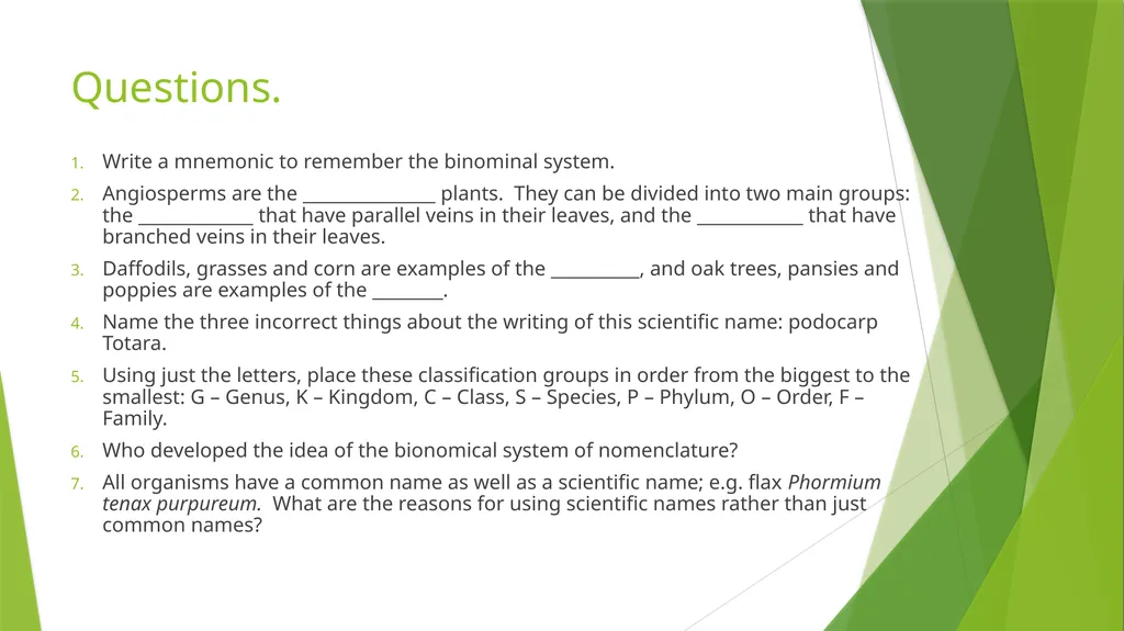 The Role of Plant Biology in Agribusiness. Level 2 - slide 14 of 83