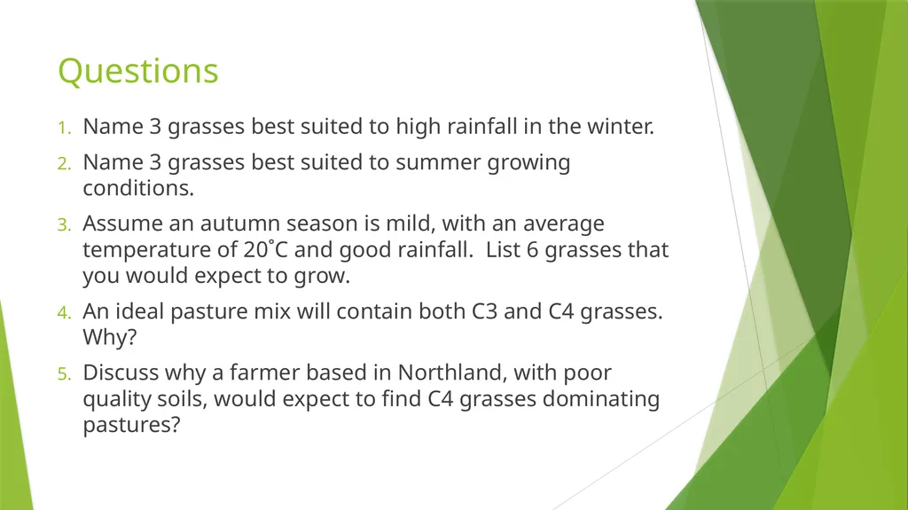 The Role of Plant Biology in Agribusiness. Level 2 - slide 45 of 83