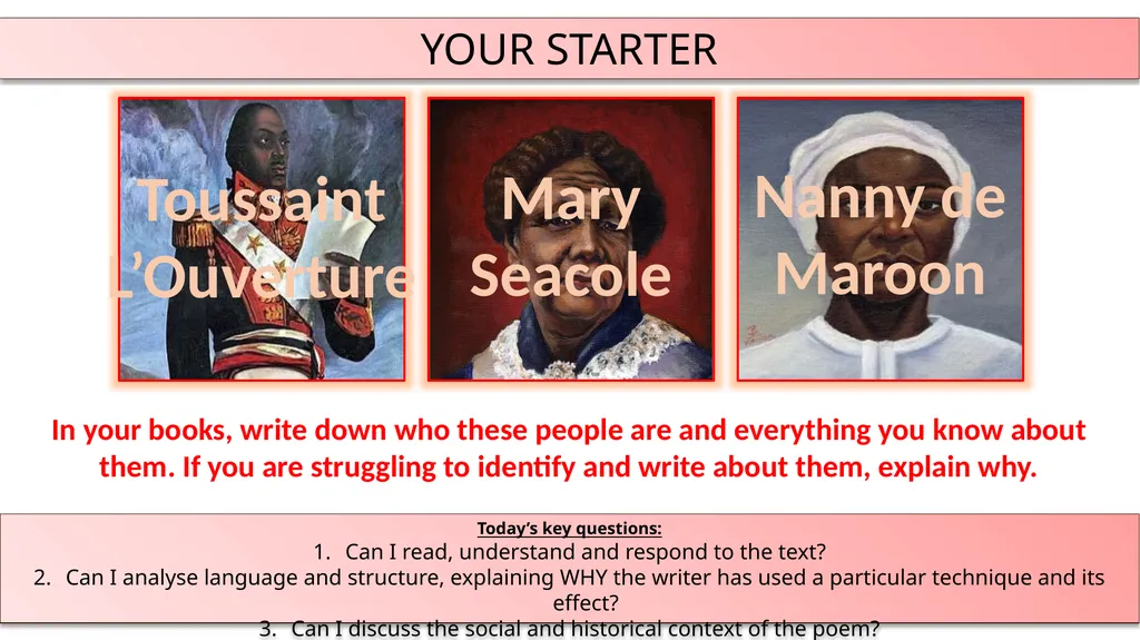 AQA ‘POWER AND CONFLICT’ POETRY ‘CHECKING OUT ME - slide 2 of 18