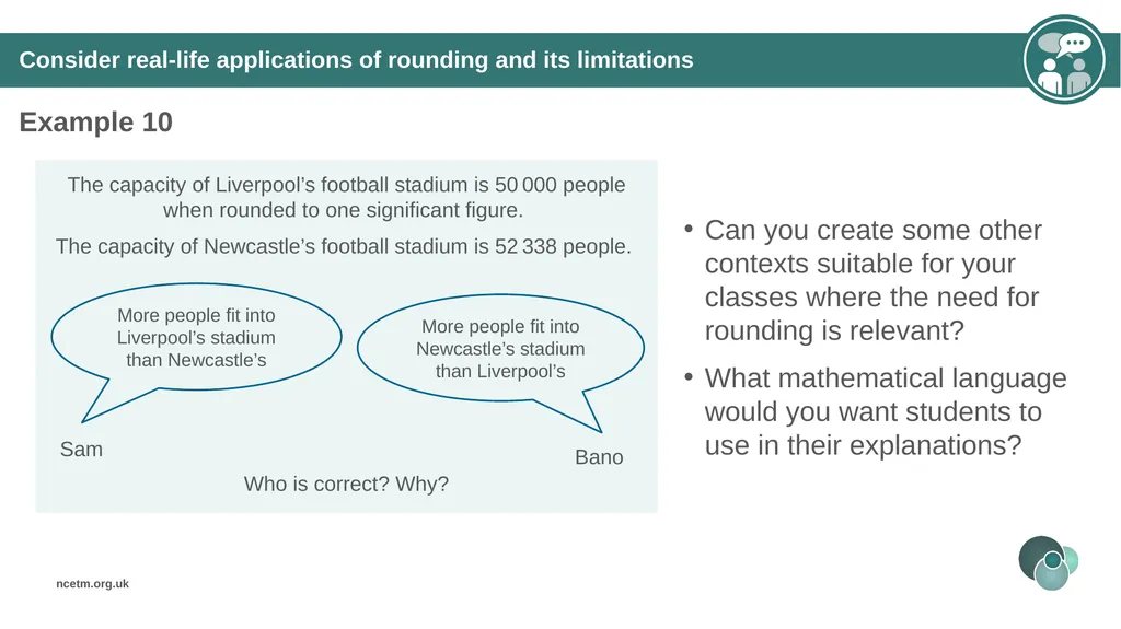 Rounding integers to significant figures (from 1.1 - slide 34 of 47