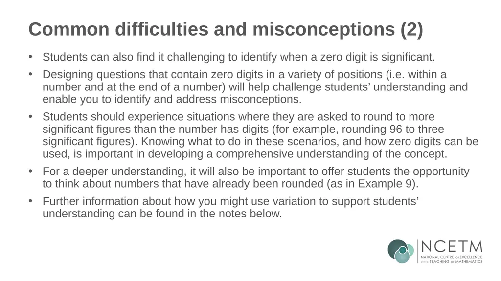 Rounding integers to significant figures (from 1.1 - slide 13 of 47