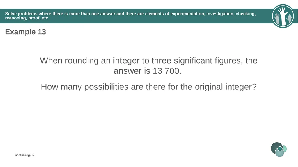 Rounding integers to significant figures (from 1.1 - slide 37 of 47