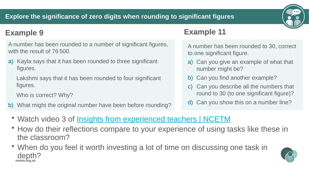 Rounding integers to significant figures (from 1.1 - slide 39 of 47
