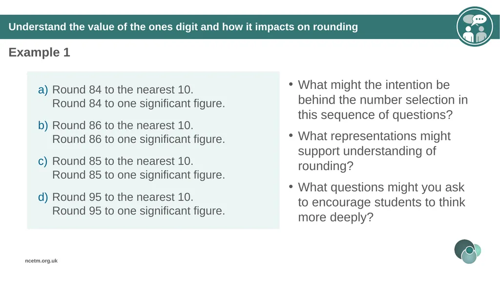 Rounding integers to significant figures (from 1.1 - slide 17 of 47