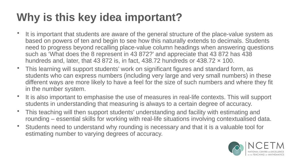 Rounding integers to significant figures (from 1.1 - slide 7 of 47