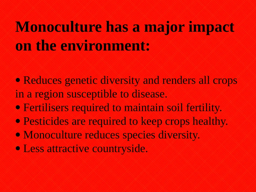 Aims: Learn about hedgerows and monocultures from - slide 5 of 14