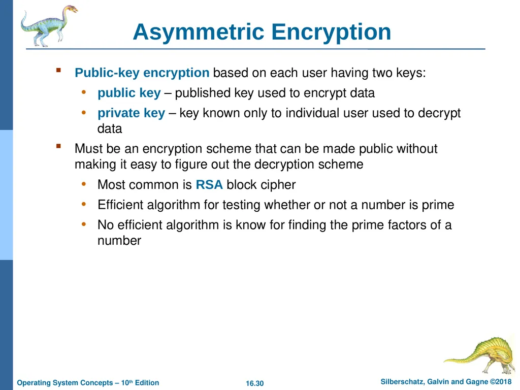 Chapter 16: Security Chapter 16: Security The - slide 30 of 58