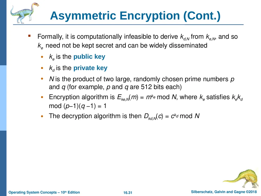 Chapter 16: Security Chapter 16: Security The - slide 31 of 58