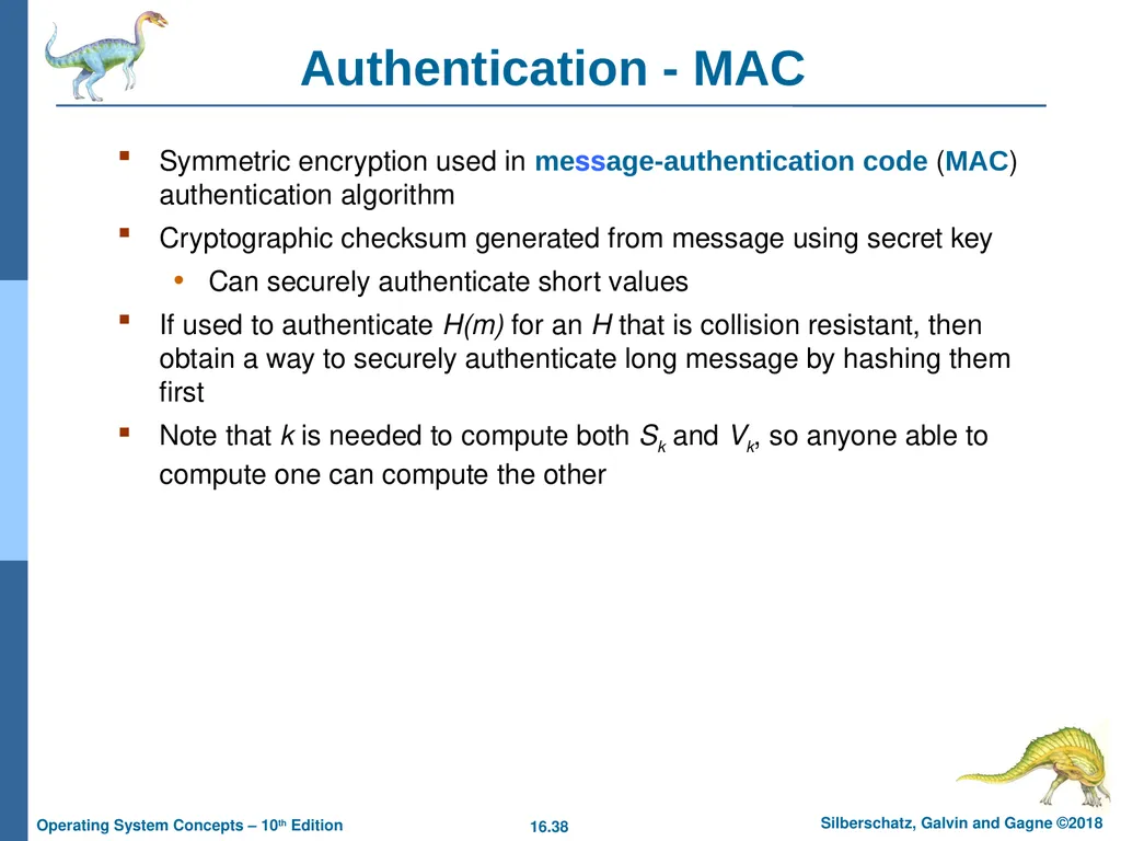 Chapter 16: Security Chapter 16: Security The - slide 38 of 58