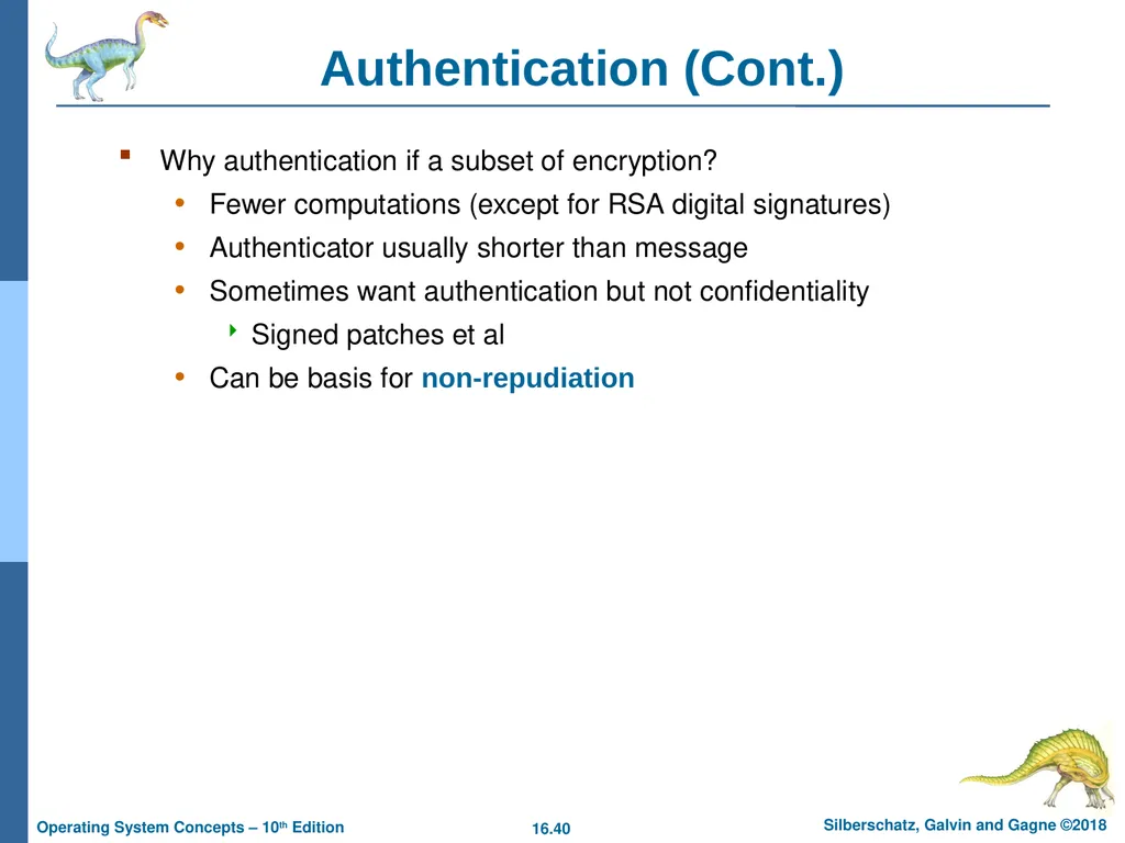 Chapter 16: Security Chapter 16: Security The - slide 40 of 58