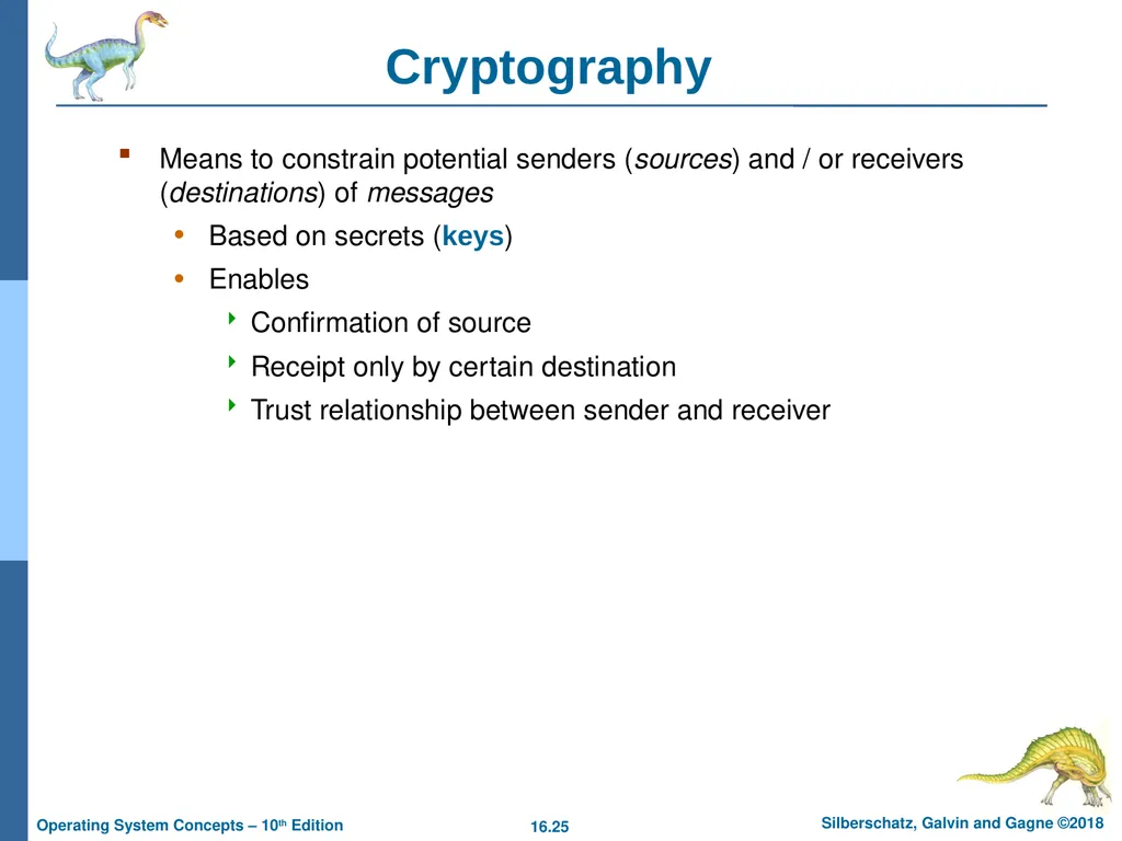 Chapter 16: Security Chapter 16: Security The - slide 25 of 58