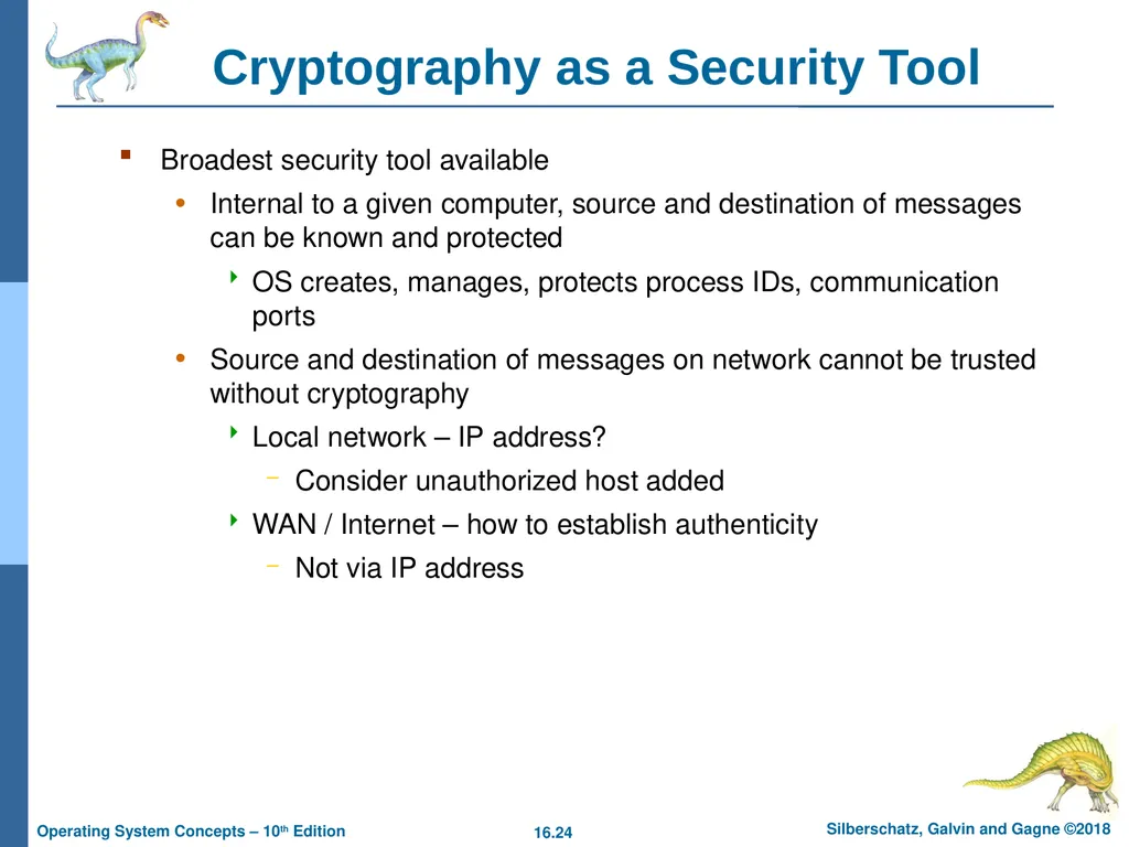 Chapter 16: Security Chapter 16: Security The - slide 24 of 58