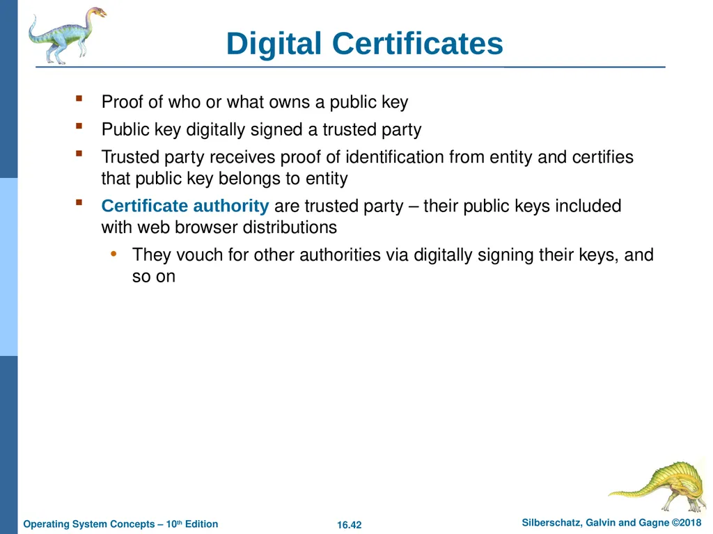 Chapter 16: Security Chapter 16: Security The - slide 42 of 58