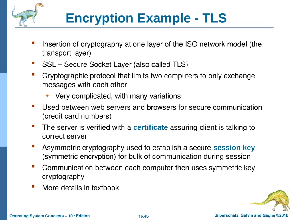 Chapter 16: Security Chapter 16: Security The - slide 45 of 58
