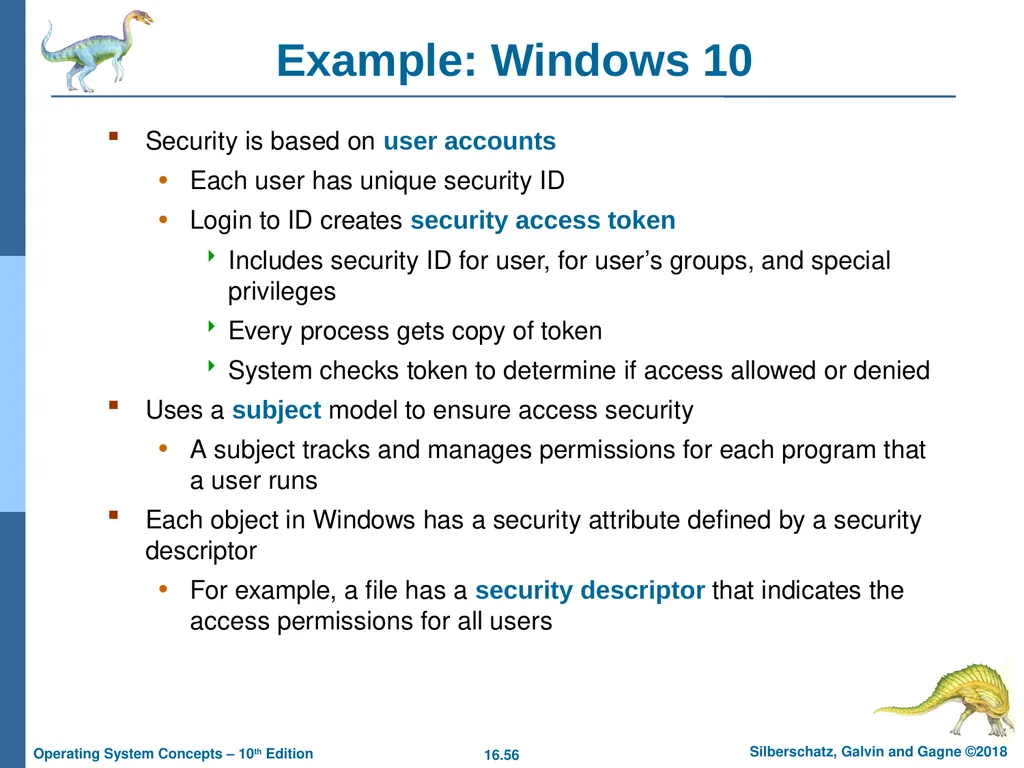 Chapter 16: Security Chapter 16: Security The - slide 56 of 58