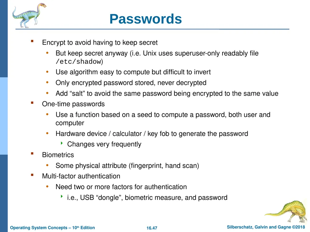 Chapter 16: Security Chapter 16: Security The - slide 47 of 58
