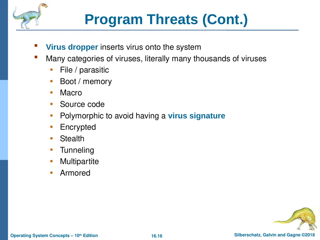 Chapter 16: Security Chapter 16: Security The - slide 16 of 58
