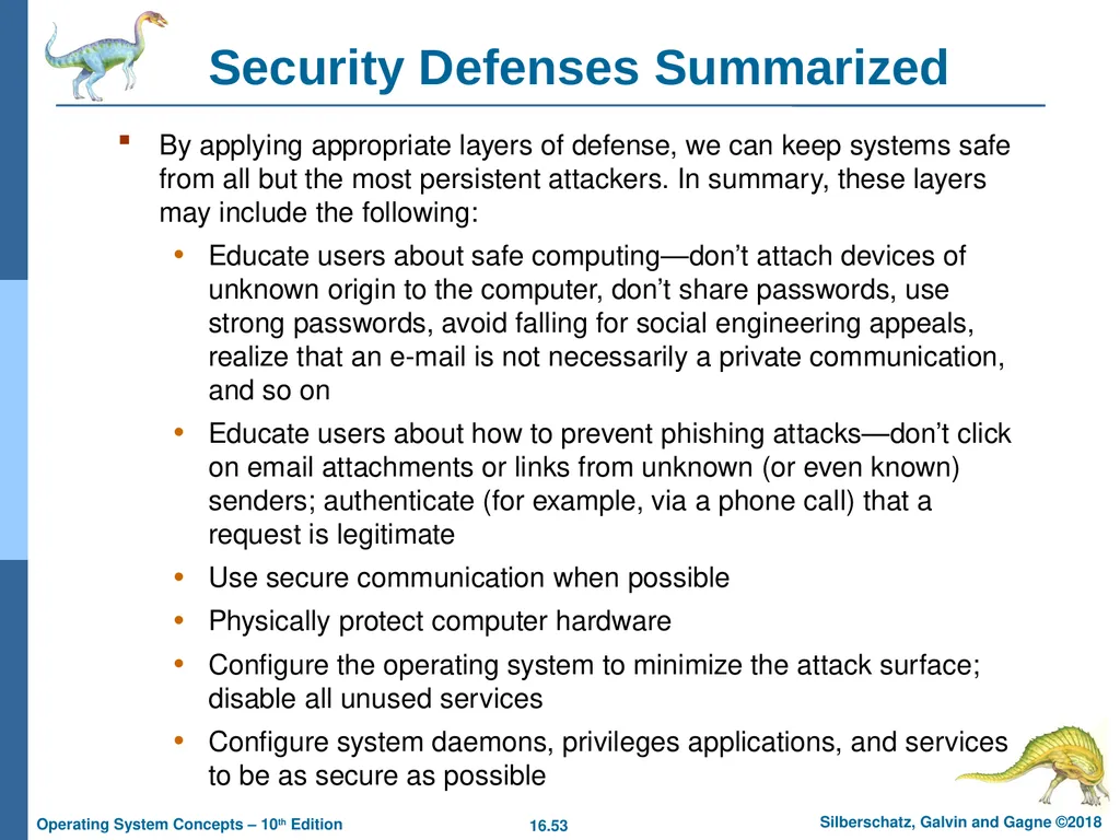 Chapter 16: Security Chapter 16: Security The - slide 53 of 58
