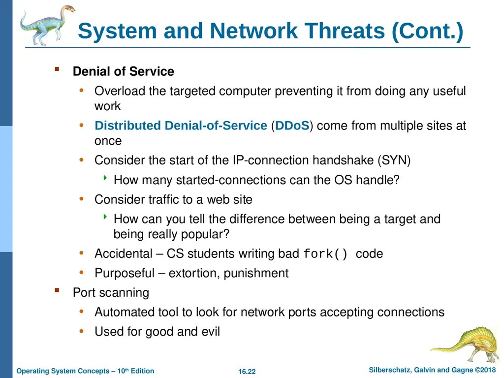 Chapter 16: Security Chapter 16: Security The - slide 22 of 58