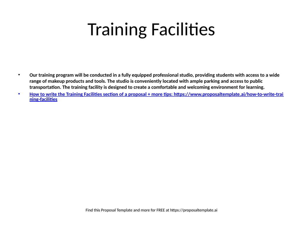 Makeup Training Proposal Template Learn more about - slide 12 of 15