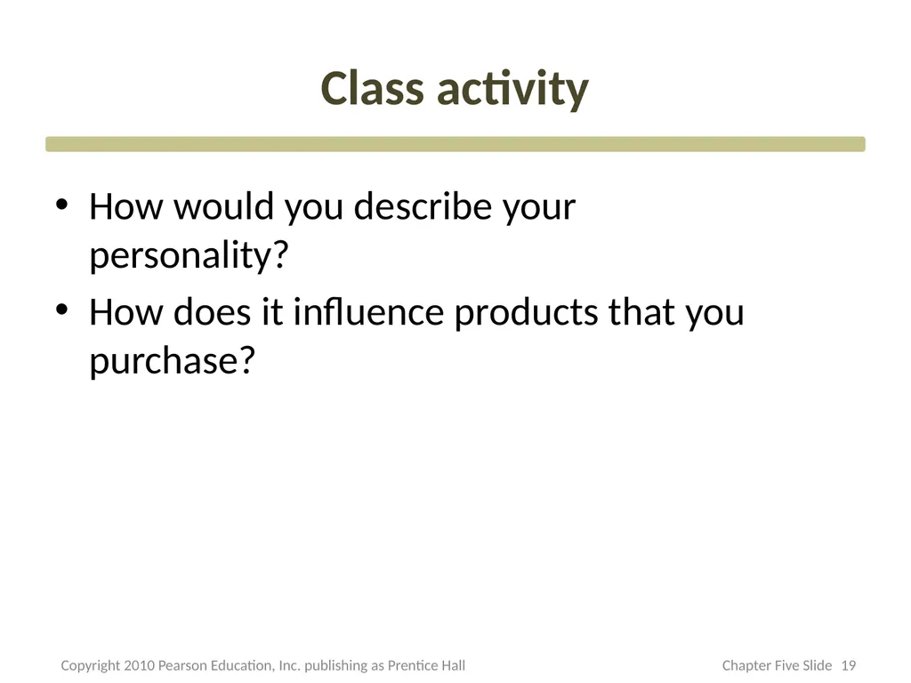 Consumer Motivation and Personality CHAPTER Three - slide 19 of 51