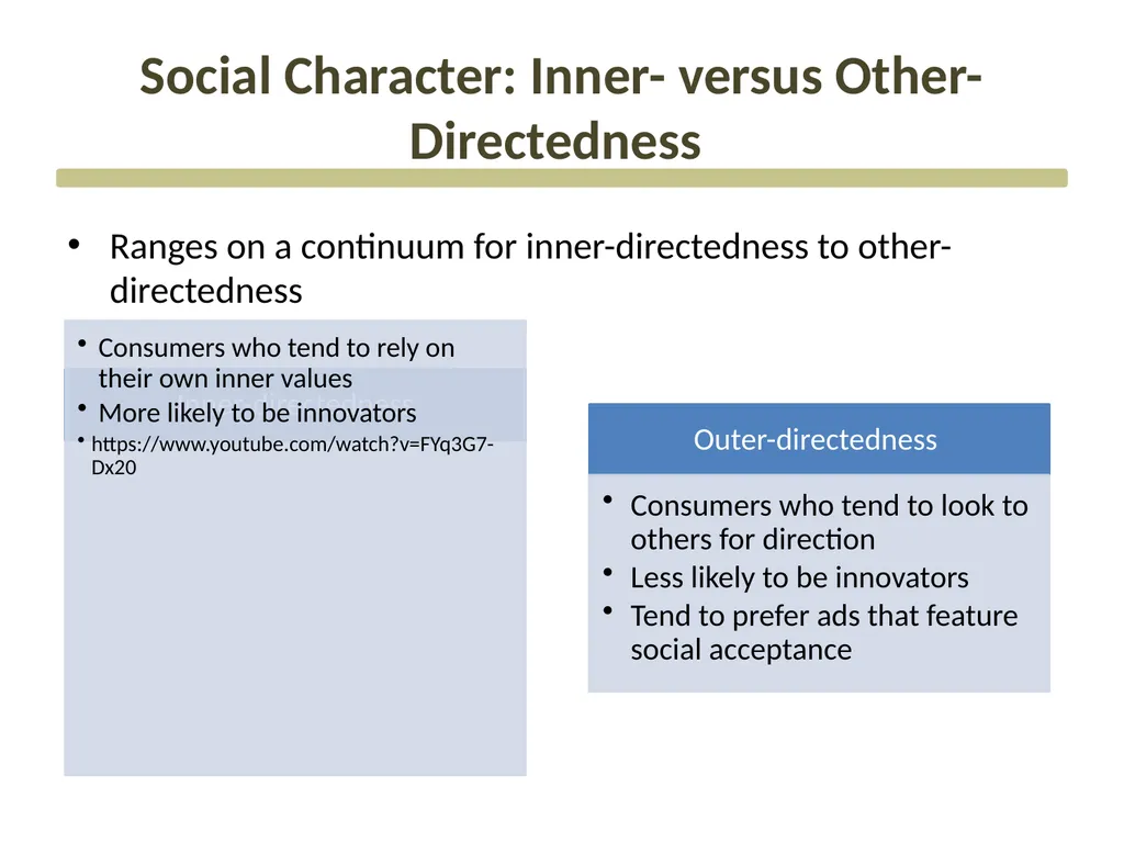 Consumer Motivation and Personality CHAPTER Three - slide 31 of 51