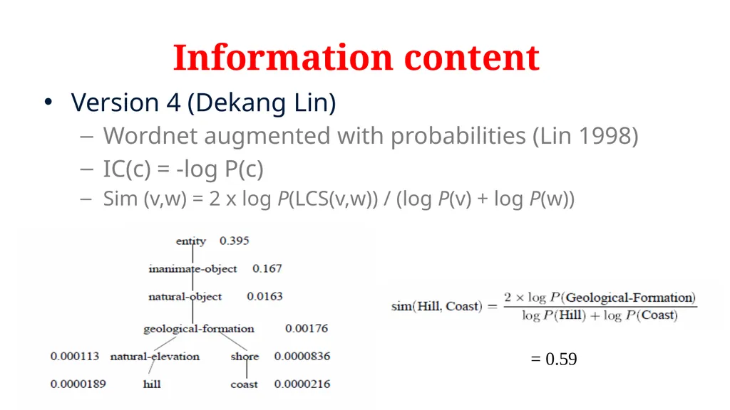 NLP Text Similarity Thesaurus-based Word - slide 9 of 11