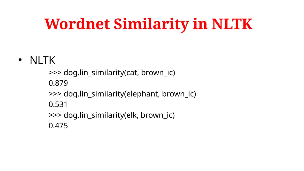 NLP Text Similarity Thesaurus-based Word - slide 10 of 11