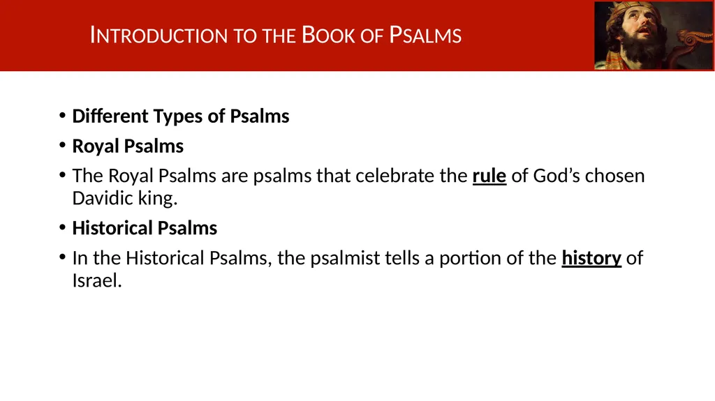 Introduction to the Book of Psalms Understanding - slide 10 of 18