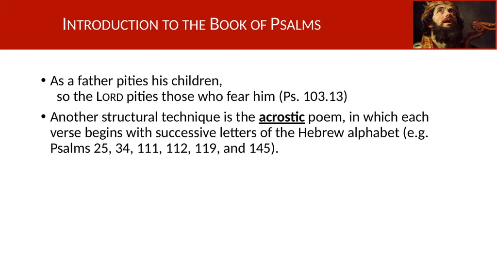Introduction to the Book of Psalms Understanding - slide 16 of 18