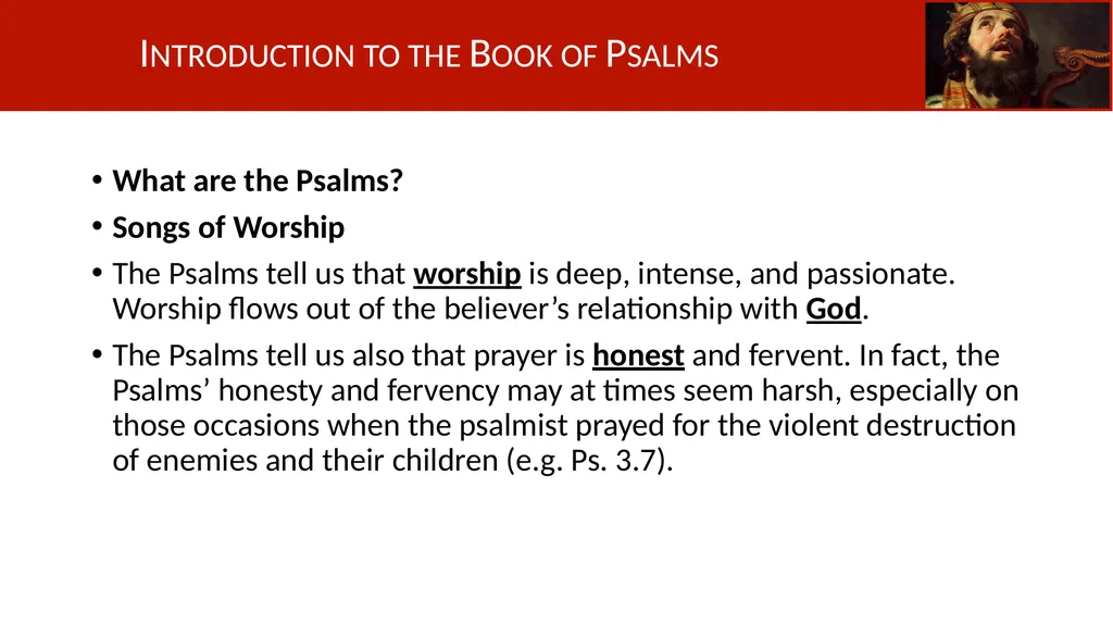 Introduction to the Book of Psalms Understanding - slide 3 of 18