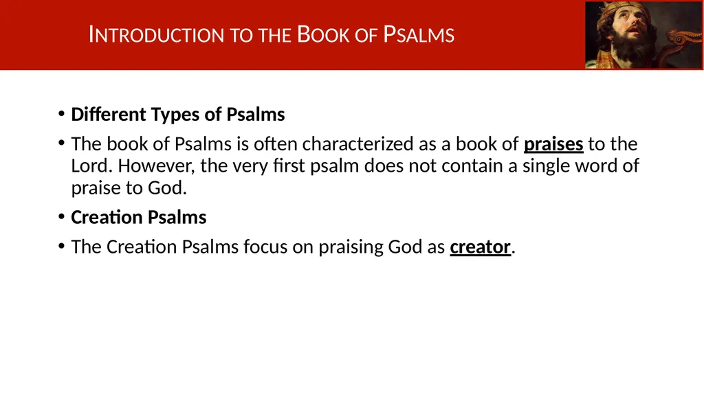 Introduction to the Book of Psalms Understanding - slide 9 of 18