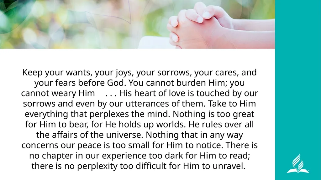 Praying in the Last Days By Cindy Tutsch, DMin Now - slide 12 of 21